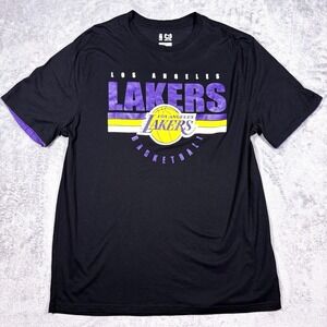Los Angeles Lakers Ultra Game Men's 2XL Black NBA Graphic Performance T Shirt‎